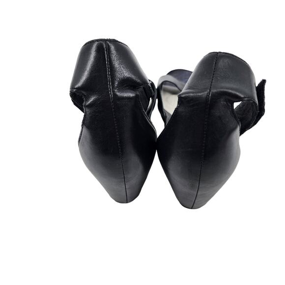 Tsubo Women's Black Leather Ankle Strap 2 Inch Wedge Sandals Size 8.5 - Picture 2 of 5